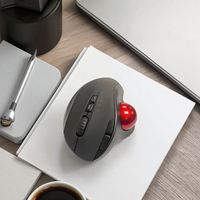 AA 2.4G Mouse Optik USB Genggam 5D Trackball Nirkabel untuk Tangan Kanan ODM/OEM Tersedia
