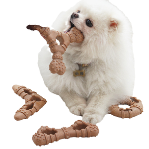 Sıcak satış dayanıklı ahşap plastik köpek Molar kemik çiğnemek oyuncak toksik olmayan ve Bite dayanıklı Pet oyuncak oynamak için - Product Image 1