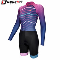 Darevie Sublimation Confortable Sublimation Personnalisé Ski Glace Patinage de Vitesse Collants Course Triathlon Costumes Skin Suit