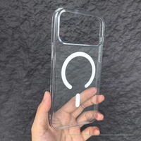 Étui rigide magnétique pour iPhone 18 17 16 15 14 13 12 11 Pro Max, design transparent, matériau PC, coques de téléphone portable