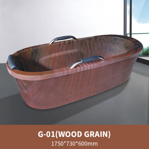 Baignoire autoportante en acrylique avec rideau d'eau, cascade, <span class=keywords><strong>surf</strong></span> aquatique, massage à air, design double baignoire pour salle de bain - Product Image 2