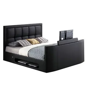 ベッドルーム家具A522スマートテレビベッドデザイン