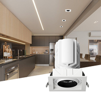 Spot LED blanc sans cadre AC85-265V à changement de couleur, grand angle, anti-éblouissement, encastrable Wi-Fi