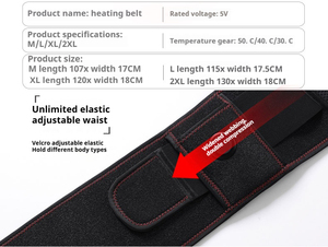 Cinturón calefactor de grafeno recargable, chaqueta calefactable de invierno para niños, período fisiológico, alivio de calambres menstruales lavable - Product Image 6