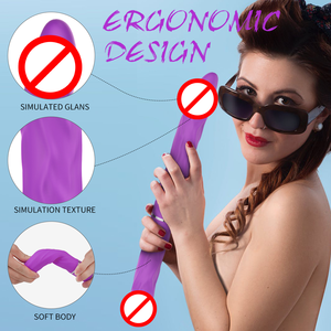 Vibratore Giocattolo Sessuale per Donne, Dildo a Doppia Estremità con 9 Modalità Indipendenti, <span class=keywords><strong>in</strong></span> Silicone Ultra Silenzioso - Product Image 4