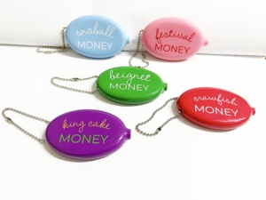 Customize logo Blank PVC Squeeze <strong>Coin</strong> <strong>case</strong> , Rubber <strong>Coin</strong> Pouch With Key Chain - Product Image 6