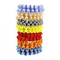 Scrunchie Korea dan Prancis yang Elegan, Ikat Rambut Wanita Elastis Berlipit Bergelombang, Aksesoris Karet Rambut untuk Pernikahan