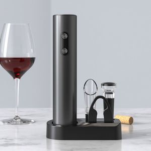 Abridor de vino eléctrico moderno con batería, juego de regalo, incluye cortador de papel de aluminio, aireador, vertedor, tapón de vino, sacacorchos, abridores - Product Image 1