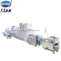 Skywin Chocolade Vulling Hello Panda Mini Biscuit Making Machine Kleine Biscuit Productielijn