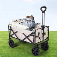 Chariot de camping pliable en plastique portable et durable, chariot de supermarché, chariot de photographie, chariot de plein air, remorque à pousser à la main, OEM, rangement facile