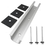 Support de montage photovoltaïque pour panneaux solaires sur rail mini de 200 mm pour toitures en acier avec rail photovoltaïque en alliage d'aluminium