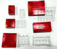 Emballage de médicaments imperméable avec logo personnalisé, design gratuit, pour pilules 3ml/10ml, étiquette, boîte de peptides, 1 paquet, 2 flacons, carton holographique