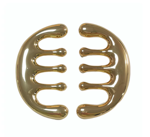 metal detox hair product Spa use relaxation Wellness Hair <b>Tool</b> metal Meridian comb gua sha head Scalp <b>Massage</b> <b>Tool</b> - Product Image 1