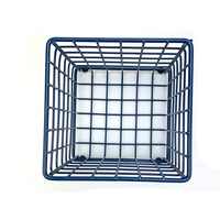 Panier de rangement de petits objets de bureau en treillis métallique en métal Organisateur de rangement domestique