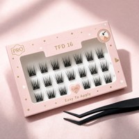 Cils en grappe faciles à appliquer, courbure C, PRO, 20 grappes, faux cils individuels en forme de V
