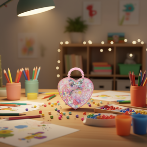 Set di perline ILAN con custodia a forma di cuore 30824, kit creativo per la creazione di gioielli per bambini - Product Image 2