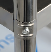Table de travail mobile multifonction en acier inoxydable, plan de préparation roulant pour cuisine commerciale