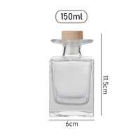 Bouteille diffuseur d'aromathérapie en verre ambré avec couvercle pour huiles essentielles, emballage de parfum d'intérieur, vente en gros