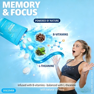 Goma de Mascar con Cafeína OEM, L-Teanina, Gomas de Mascar Energéticas, Favorecen la Energía y la Concentración, Suplemento Nootrópico <span class=keywords><strong>para</strong></span> el Rendimiento Cognitivo - Product Image 4