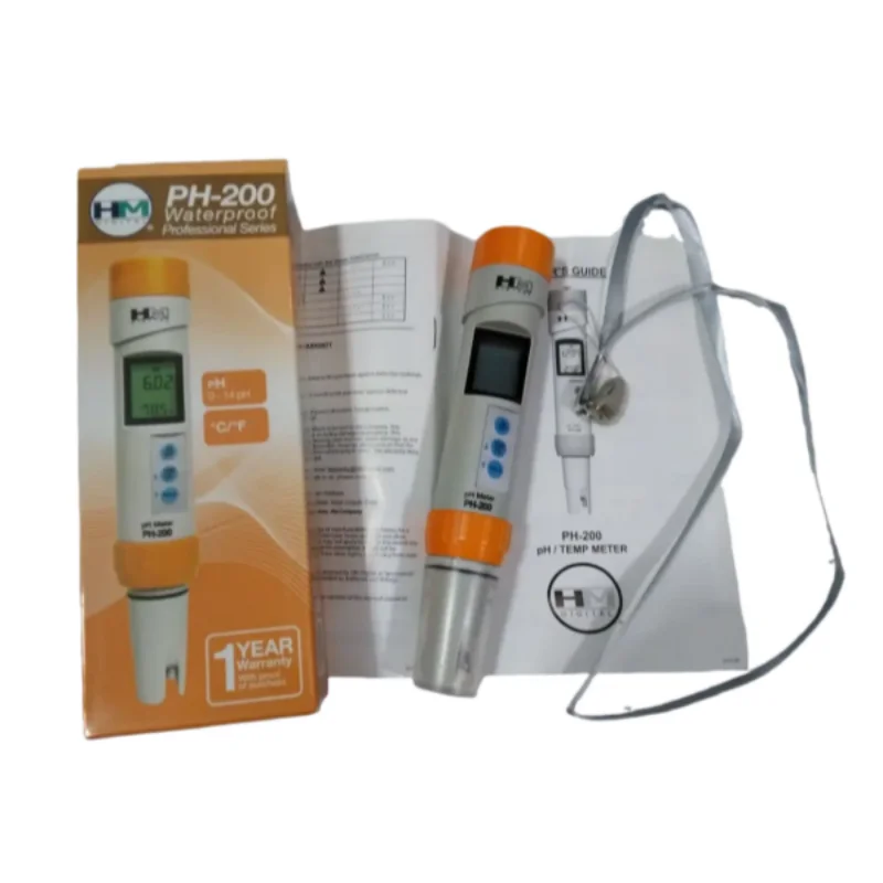 HM PH-200 デジタル防水pH/温度計 0.02pH精度 LCD表示付き