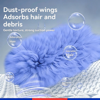 Brosse à poussière domestique à long manche extensible et flexible, en fibres ultra-fines à forte adsorption électrostatique
