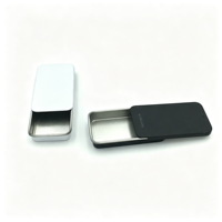 Boîte en fer blanc rectangulaire miniature personnalisée OEM avec couvercle coulissant pour Noël, bonbons, chocolats, biscuits, cadeaux, vente en gros, usine certifiée SedEx