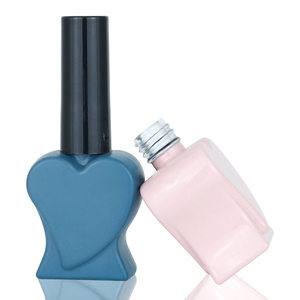 Flacon de vernis à ongles en verre <span class=keywords><strong>vide</strong></span> avec étiquette personnalisée et pinceau, flacons de vernis à ongles en forme de cœur - Product Image 2