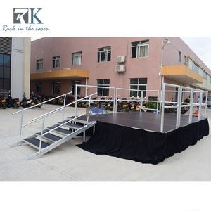 Adjustable Height Stage Quick Install Safety with Guardrails Stages - Product Image 2