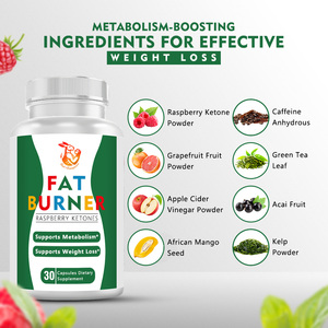Raspberry Ketones Fat Burner Capsules with Green Tea Caffeine ACV Supports <b>Metabolism</b> Weight Loss Thermogenic Supplement - Product Image 3