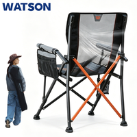 Chaise de camping pliable en nylon haute résistance à la déchirure, cadre stable, siège large, chaise de plage, de pêche ou de jardin