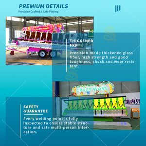 Atracción de Ondas <span class=keywords><strong>Locas</strong></span> Plegable Montada en Remolque, Atracción de Entretenimiento al Aire Libre Conveniente para Ferias Itinerantes - Product Image 4