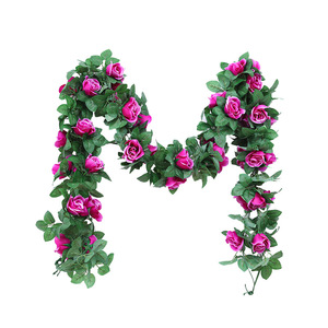 Guirlandes de roses artificielles en plastique et soie, bouquet de fleurs, décoration de plafond, mariage, fête, décoration de la maison - Product Image 5
