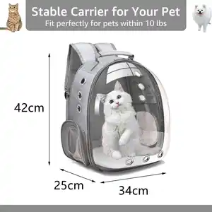 Kedi sırt çantası şeffaf kapsül havayolu onaylı kabarcık Pet seyahat taşıyıcılar küçük köpek sırt çantası kedi çantası