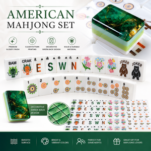 <span class=keywords><strong>Jeu</strong></span> <span class=keywords><strong>de</strong></span> Mahjong Américain <span class=keywords><strong>en</strong></span> Acrylique Vert Forêt 4 Couches, 160 Tuiles Gravées avec Technique <span class=keywords><strong>de</strong></span> <span class=keywords><strong>Peinture</strong></span> Laquée, Tuiles <span class=keywords><strong>de</strong></span> Mahjong Portables - Product Image 3