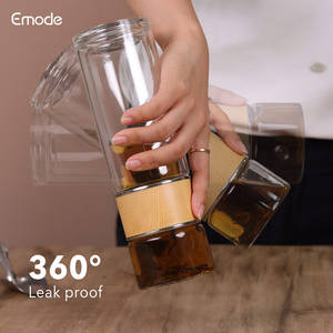 Bouteille à Infuseur à Thé en Verre, Tasse à Thé à Double Paroi en Borosilicate, Gobelet de Voyage Portable, Tasse à Café Anti-Fuite pour Feuilles de Thé en Vrac, Fleurs, Herbes - Product Image 5