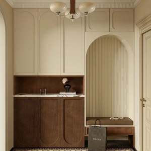 Mueble de Madera Moderno de Estilo Francés para Dormitorio, Mueble para Vino, Almacenamiento de Vajilla, Armario con Estantes Extraíbles para Sala de Estar - Product Image 1