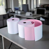 Formulari Triplici A4 60 GSM Senza Carbonio Bianco/Rosa Canarino Alta Qualità 100% Polpa di Legno Vergine Carta per Stampa Digitale