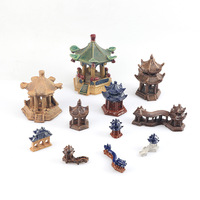 Décoration d'aquarium PKY : Rocaille paysagère miniature en céramique pour aquarium, pavillon, gazebo, pergola