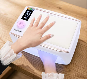 Lámpara UV <span class=keywords><strong>LED</strong></span> Profesional Recargable de 380W para Uñas, 90 Bombillas, Doble Soporte para Manos, 6 Temporizadores, Sensor, Secador de Gel, Herramienta para Salón de Manicura - Product Image 2