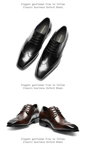 <span class=keywords><strong>Scarpe</strong></span> Eleganti da <span class=keywords><strong>Uomo</strong></span> in Pelle <span class=keywords><strong>Blu</strong></span> e Marrone con Lacci e Punta Wingtip per Ufficio e Business, Primavera 2021 - Product Image 5