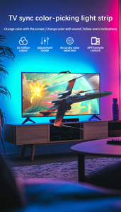 Feican thông minh TV đèn nền Kit cho 55-65 inch TVS rgbic <span class=keywords><strong>LED</strong></span> dải ánh sáng USB kết nối 5m chiều dài DC5V 6000K màu bằng giọng nói nhựa - Product Image 4