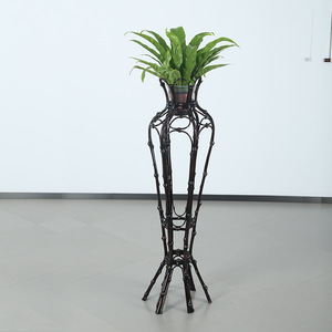 Bamboo Vase Stand Chinese Style Antique Design Durable Plant Display Rack For Living Room Home Balcony Decor - Product Image 1