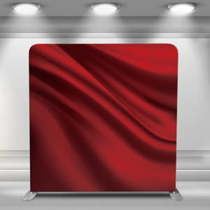 Toile de fond en tissu de soie <span class=keywords><strong>rouge</strong></span> 8x8 pieds pour photomaton ou décoration d'événement, toile de fond en satin <span class=keywords><strong>rouge</strong></span> foncé de luxe pour photomaton - Product Image 1