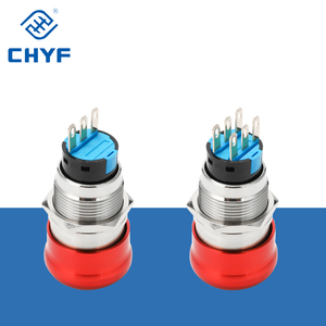 Chyf 16/19/22มม. สวิตช์ปุ่มหยุดฉุกเฉินโลหะสวิทช์หมุนหัวเห็ดกันน้ำสแตนเลส - Product Image 4
