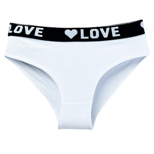 Mutandine da donna in cotone con stampa a lettere, contenitive <span class=keywords><strong>e</strong></span> traspiranti, a vita media, senza cuciture, stile brasiliano, all'ingrosso - Product Image 3