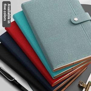 Libreta de Negocios Personalizable 2025, Tapa Dura de Cuero Grueso, Tamaño A5, 100 Hojas, Cosido con Hilo, para Apuntes de Trabajo y Reuniones - Product Image 3