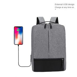 Men's <b>Backpack</b> USB Charging Large Capacity Oxford Cloth Casual Business Simple <b>Computer</b> Three-piece <b>Backpack</b> - Product Image 2