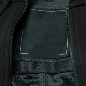 Blouson de moto imprimé avec protections intégrées, en polaire, certifié CE, confortable et protecteur, noir, pour la ville - Product Image 3