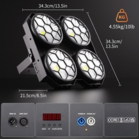 U`King 4x100W COB 4 Yeux LED Blinder Light 2 en 1 Blanc Froid & Blanc Chaud Projecteur de Scène DMX512 Lumière d'Effet pour Public