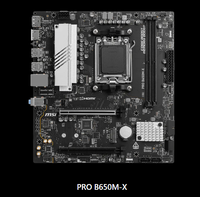 Carte mère MSI PRO B650M‑X AMD B650 AM5 compatible Ryzen 9000/8000/7000 DDR5 7800+(OC) 5G LAN M‑ATX
